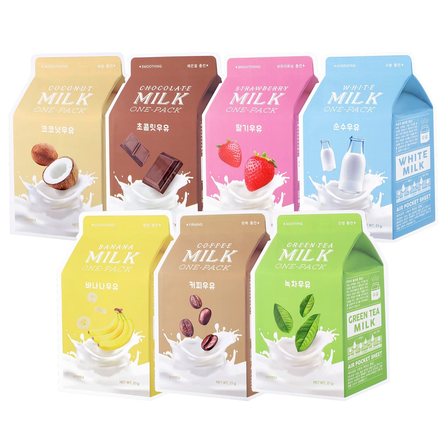 MILK ONE-PACK SHEET MASK (7 Flavors)