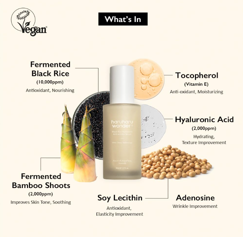 BLACK RICE HYALURONIC ANTI-WRINKLE SERUM 50ML