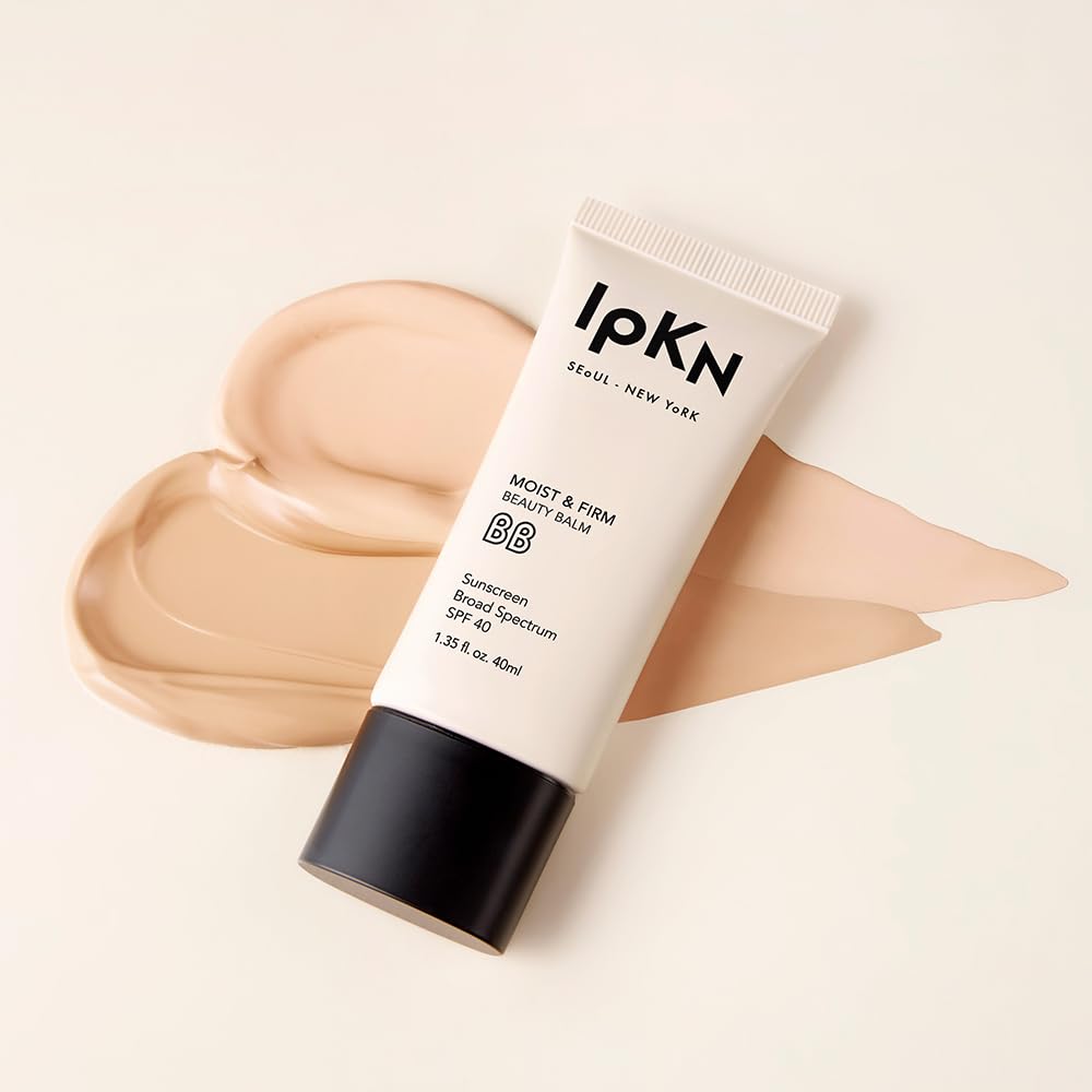 IPKN Moist & Firm BB Cream - Ultra-Hydrating Daily BB Cream with or without SPF40 - Lightweight, Non-Greasy Face Base with Antio