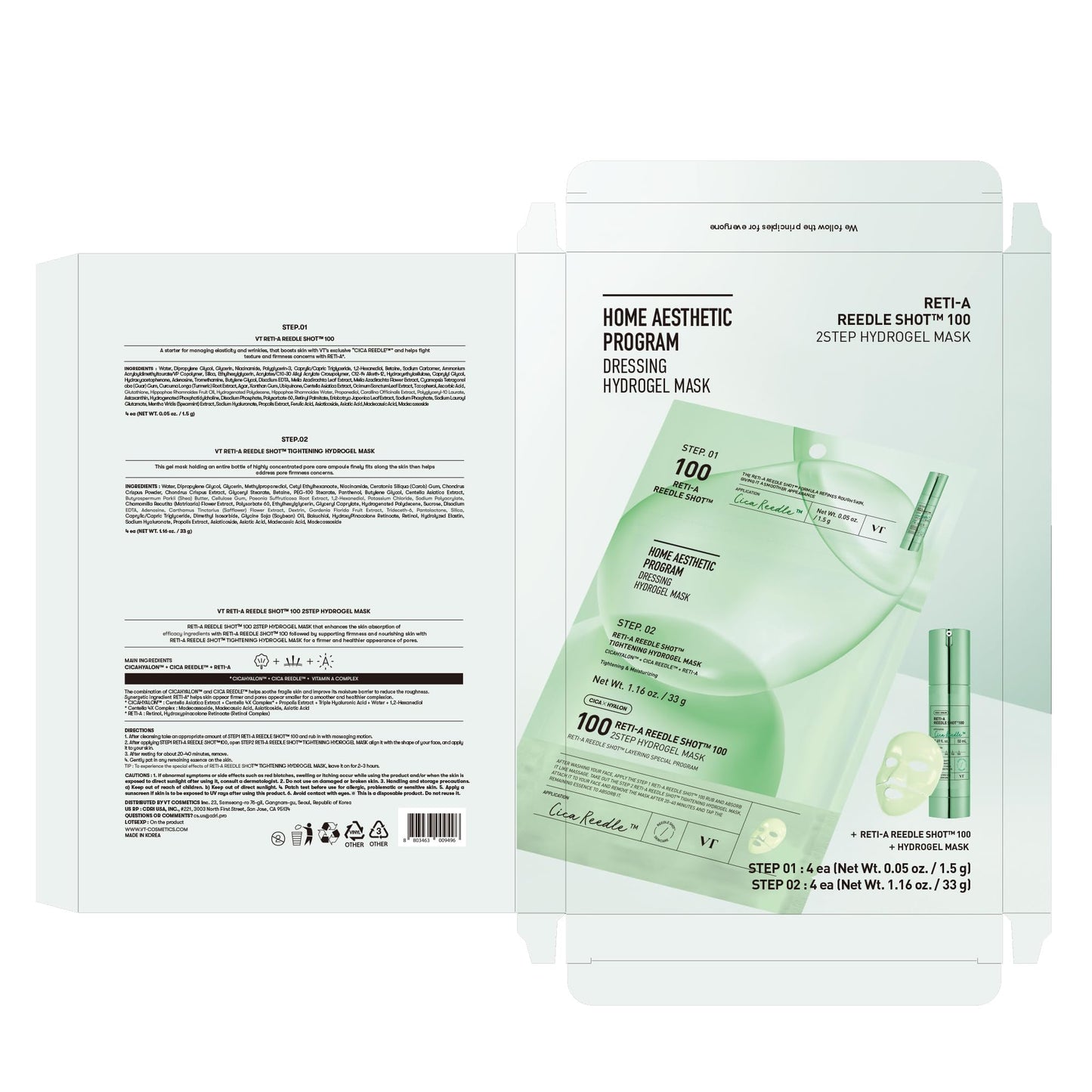 (1EA) RETI-A REEDLE SHOT® 100 2STEP HYDROGEL MASK