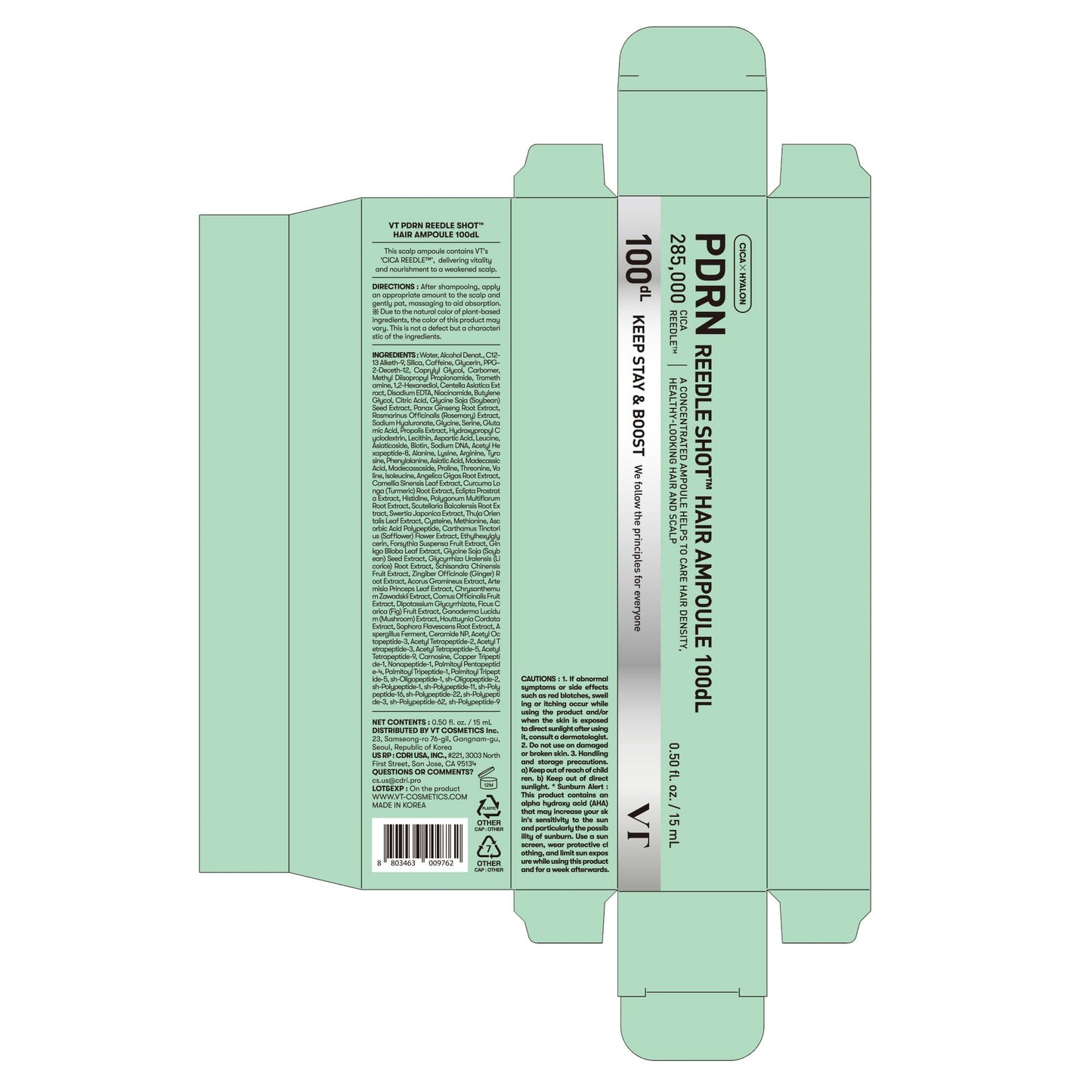 PDRN REEDLE SHOT HAIR AMPOULE 100DL 15ML