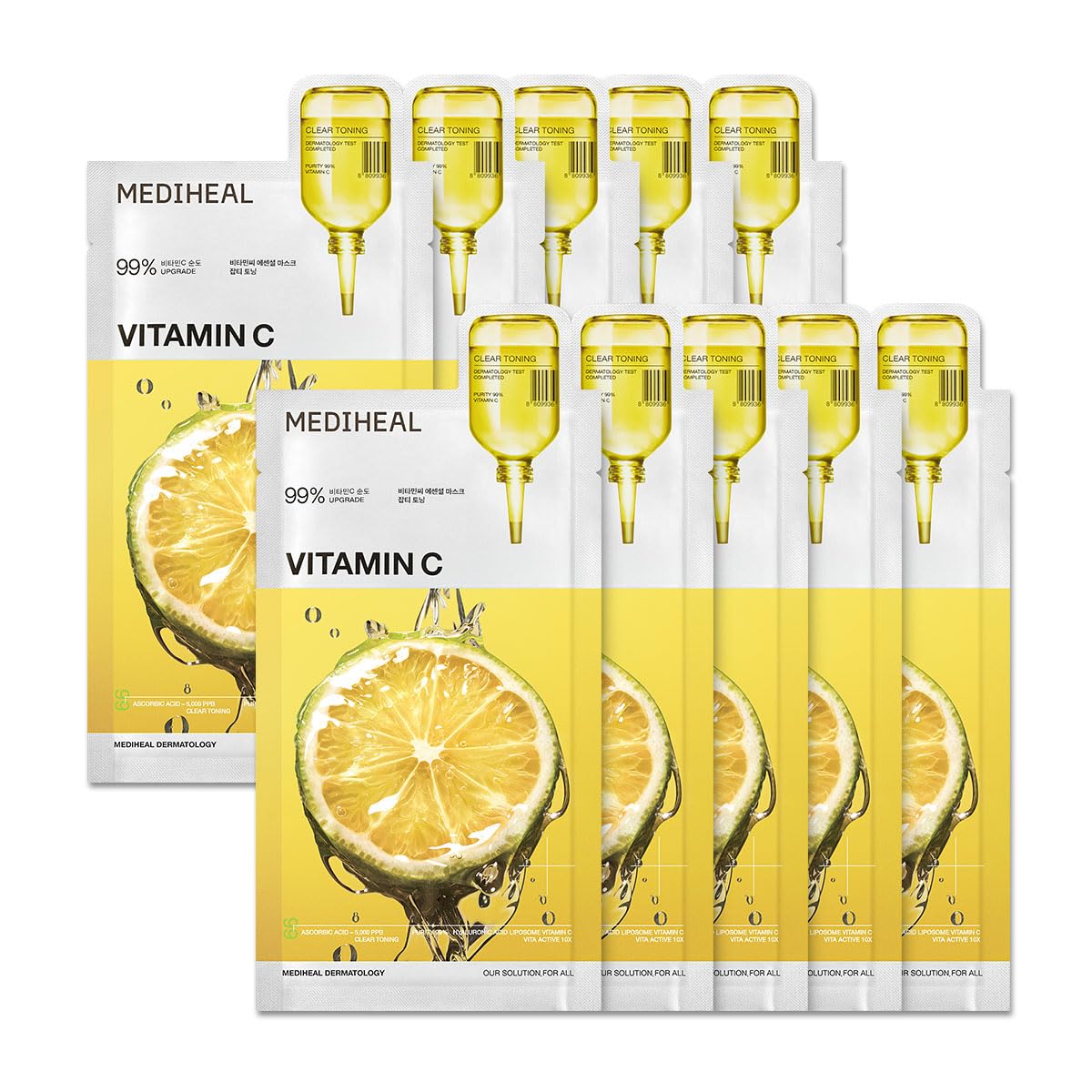 MEDIHEAL Vitamin C Essential Mask Sheet Clear Toning 4ea