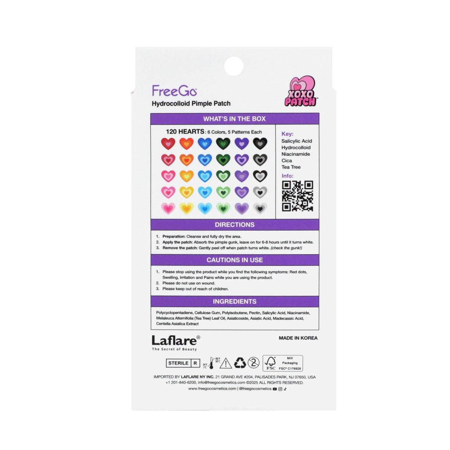 FREEGO XOXO HYDROCOLLOID PIMPLE PATCH (120PCS)