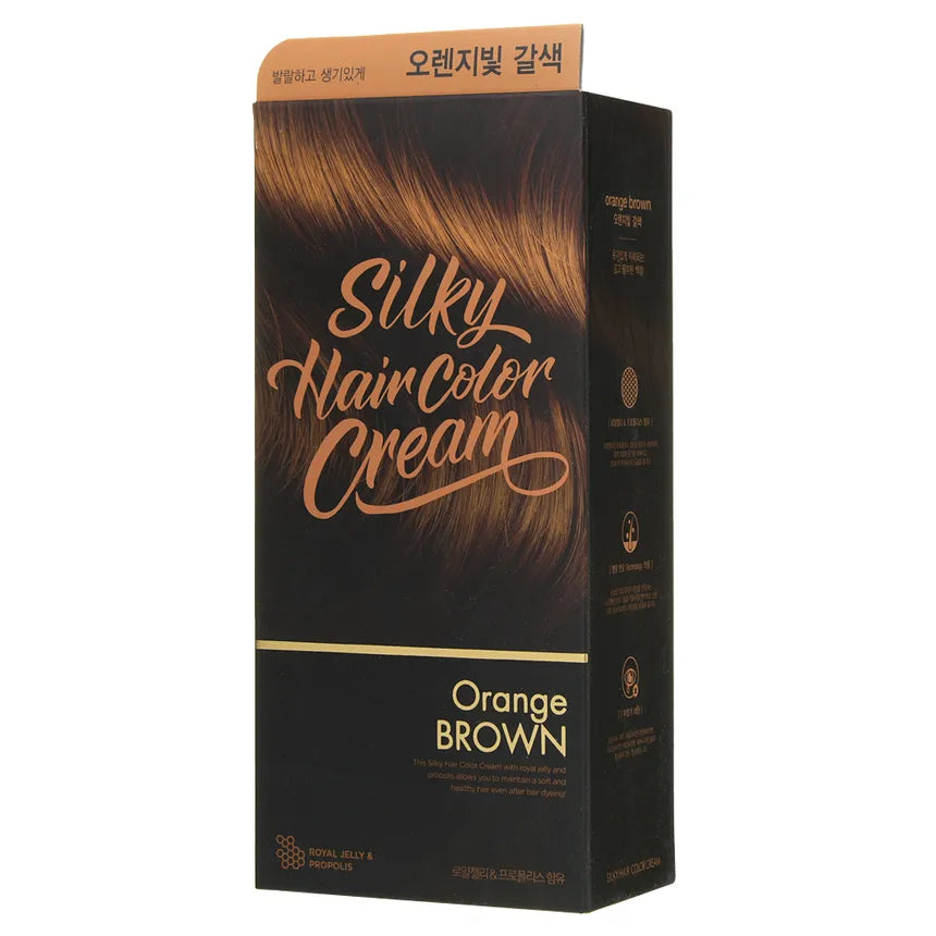 Silky Hair Color Cream (60g+60g+10g) Black Brown
