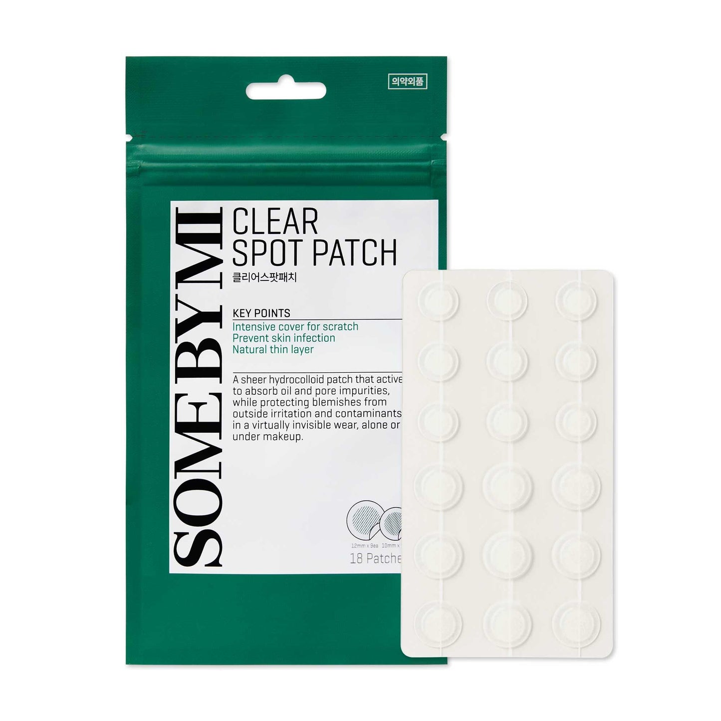 CLEAR SPOT PATCH 18pcs (10mm*9ea + 12mm*9ea)