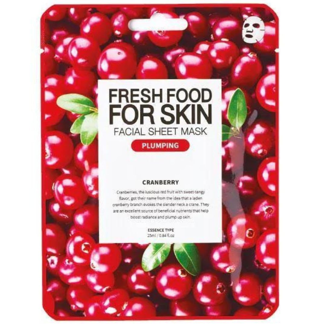 FRESHFOOD FOR SKIN FACIAL SHEET MASK(CRANBERRY) 25ML