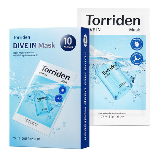 DIVE-IN Low Molecular Hyaluronic Acid Mask Pack - 1 Box of 10 Sheets