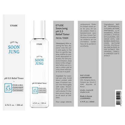 Soon Jung PH 5.5 Relief Toner 200ml (2021)