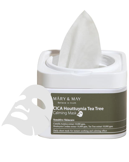 (30pcs) CICA Houttuynia Tea Tree Calming Mask