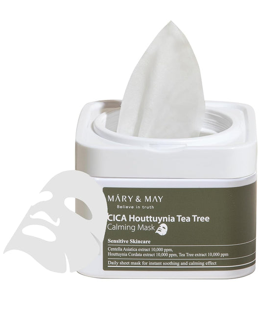 (30pcs) CICA Houttuynia Tea Tree Calming Mask