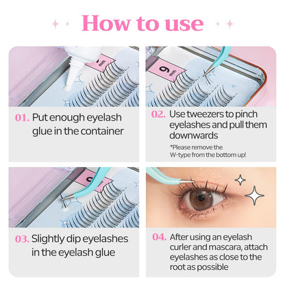 Idol eyelashes 10mm (A type)