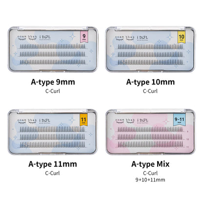 Idol eyelashes 10mm (A type)