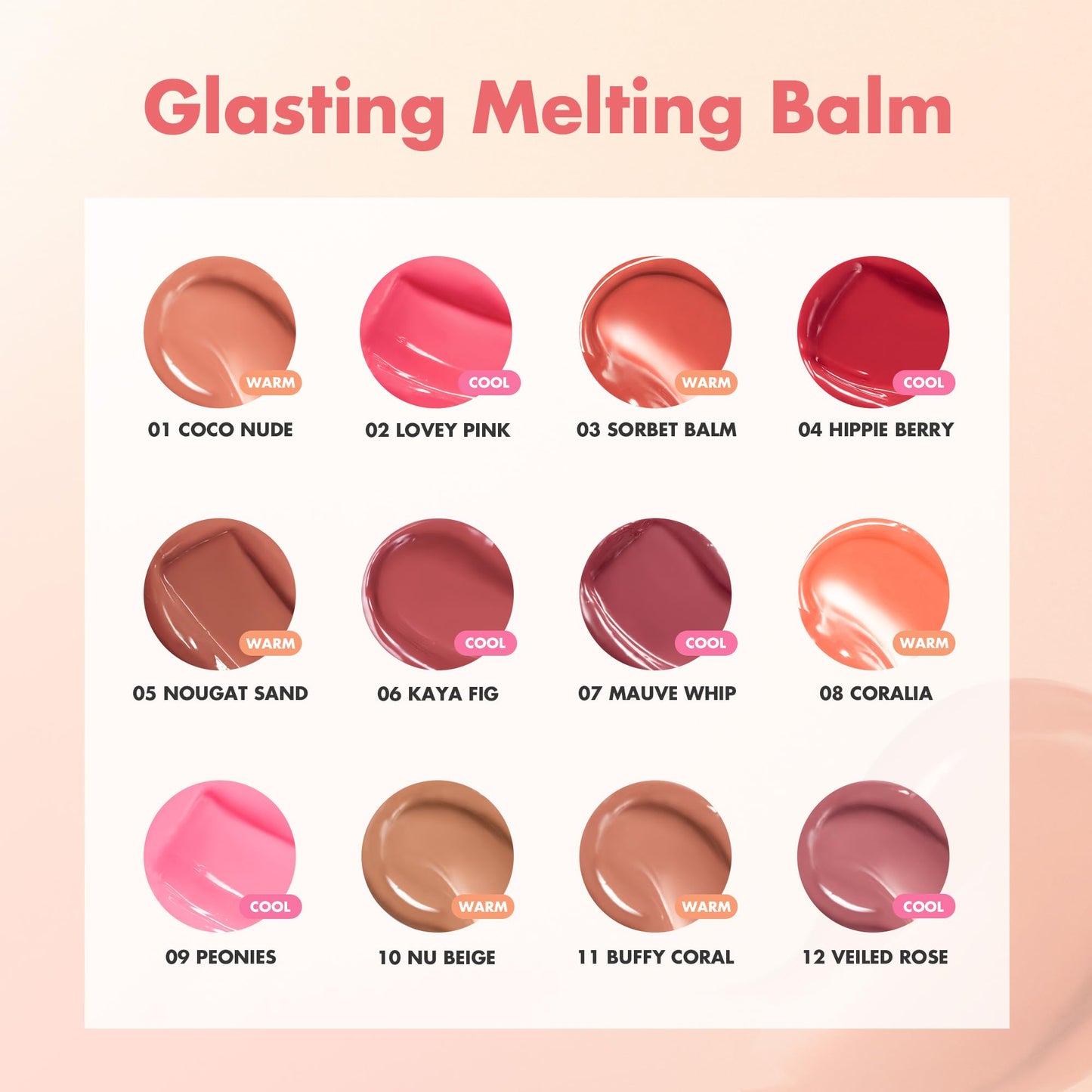 GLASTING MELTING BALM 12.Veiled Rose