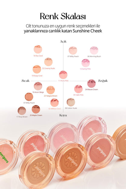 PERIPERA PURE BLUSHED SUNSHINE CHEEK #22