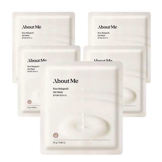 ABOUT ME RICE MAKGEOLLI GEL MASK 5PK