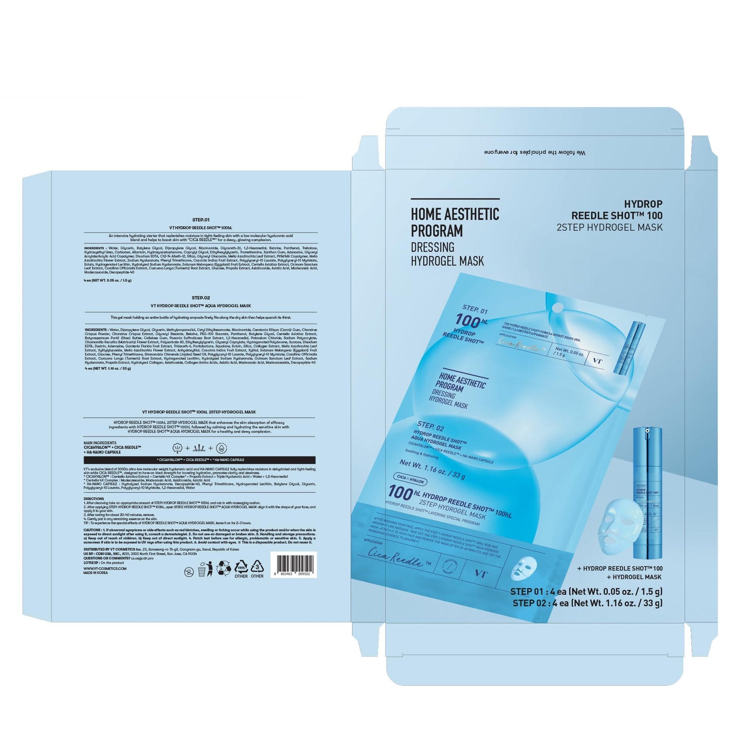 (1EA) HYDROP REEDLE SHOT® 100hL 2STEP HYDROGEL MASK