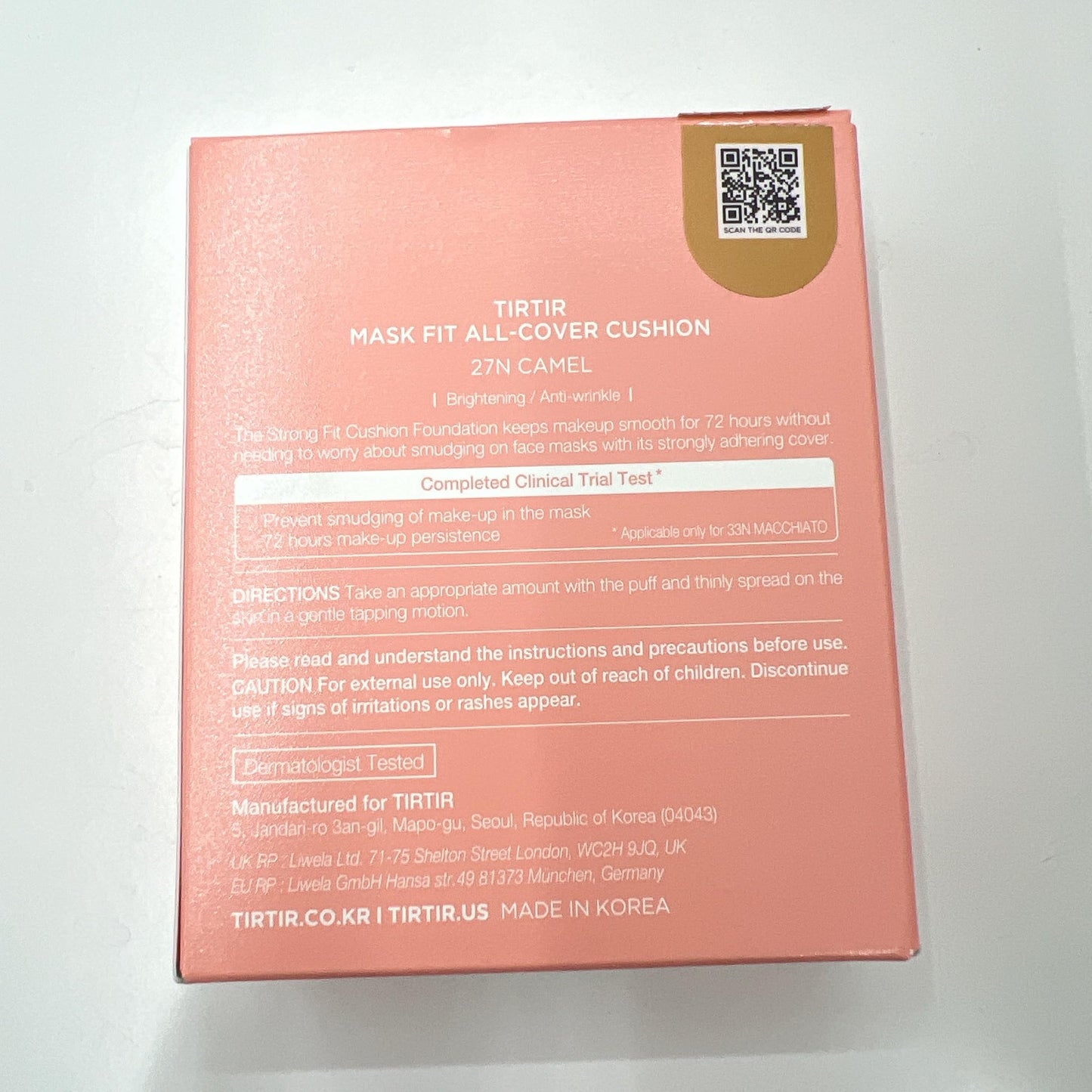 MASK FIT ALL-COVER CUSHION 18G 27N CAMEL