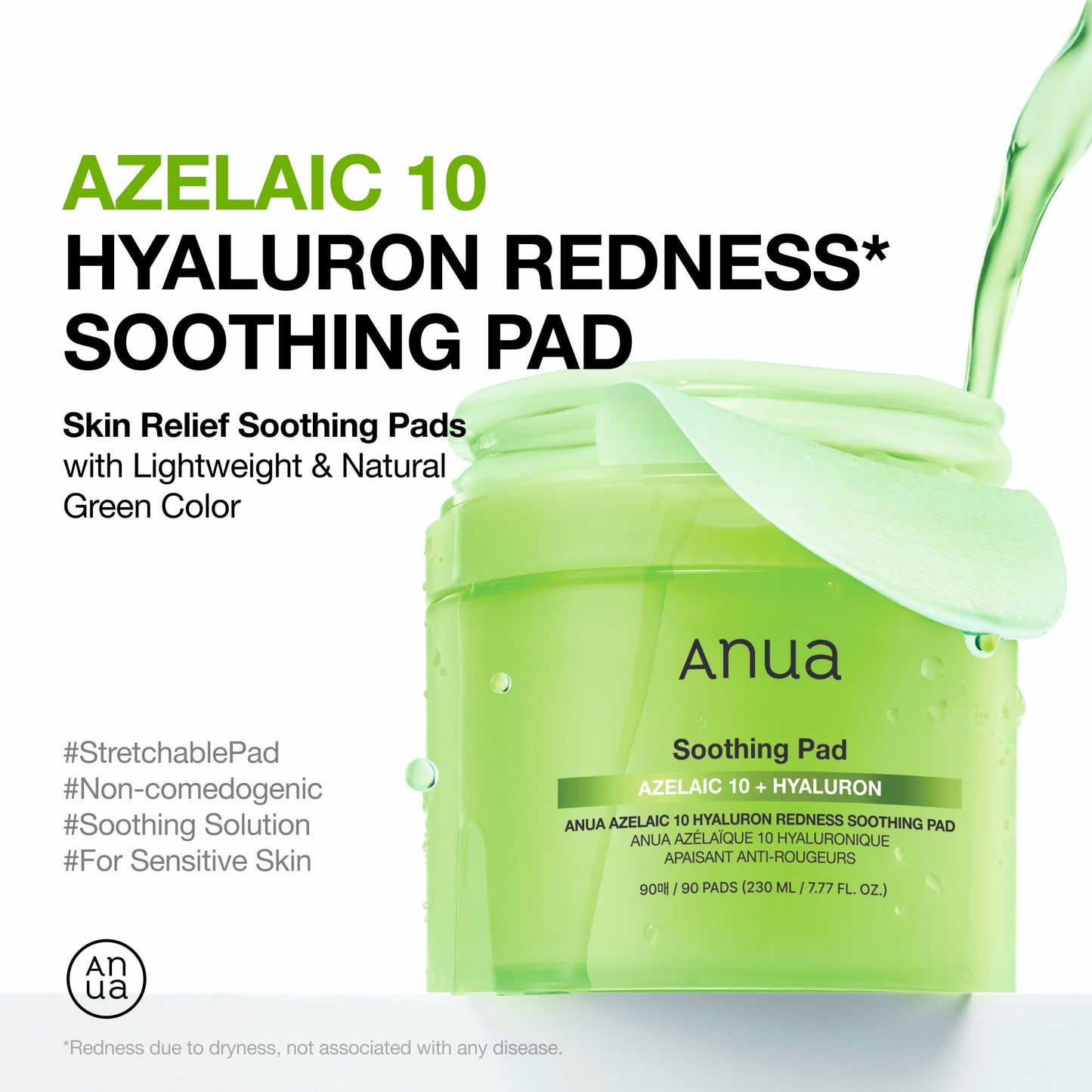 AZELAICACID 10 HYALURON REDNESS SOOTHING PAD 230ml (90EA)