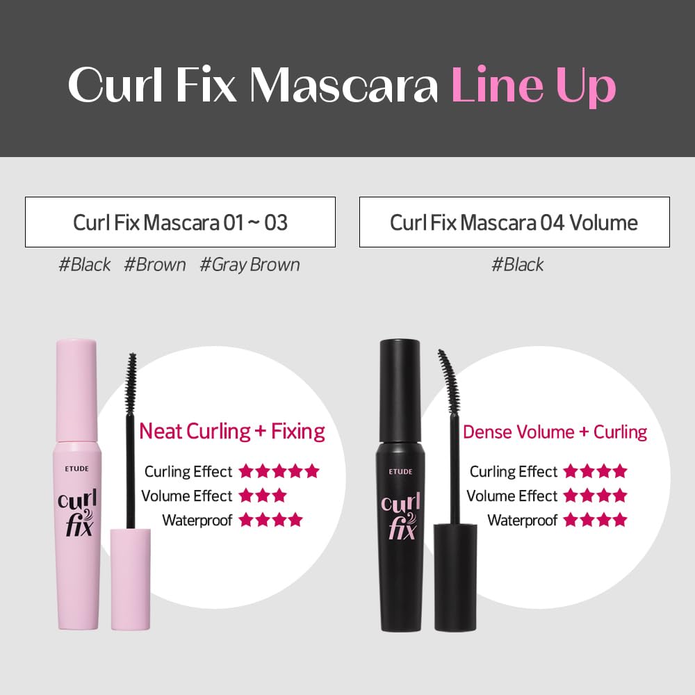 [ETUDE] CURL FIX MASCARA 02 BROWN 8G