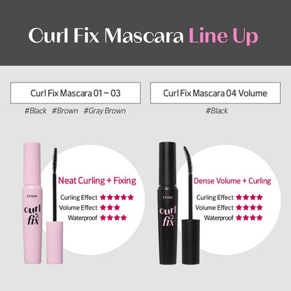 [ETUDE] CURL FIX MASCARA 02 BROWN 8G