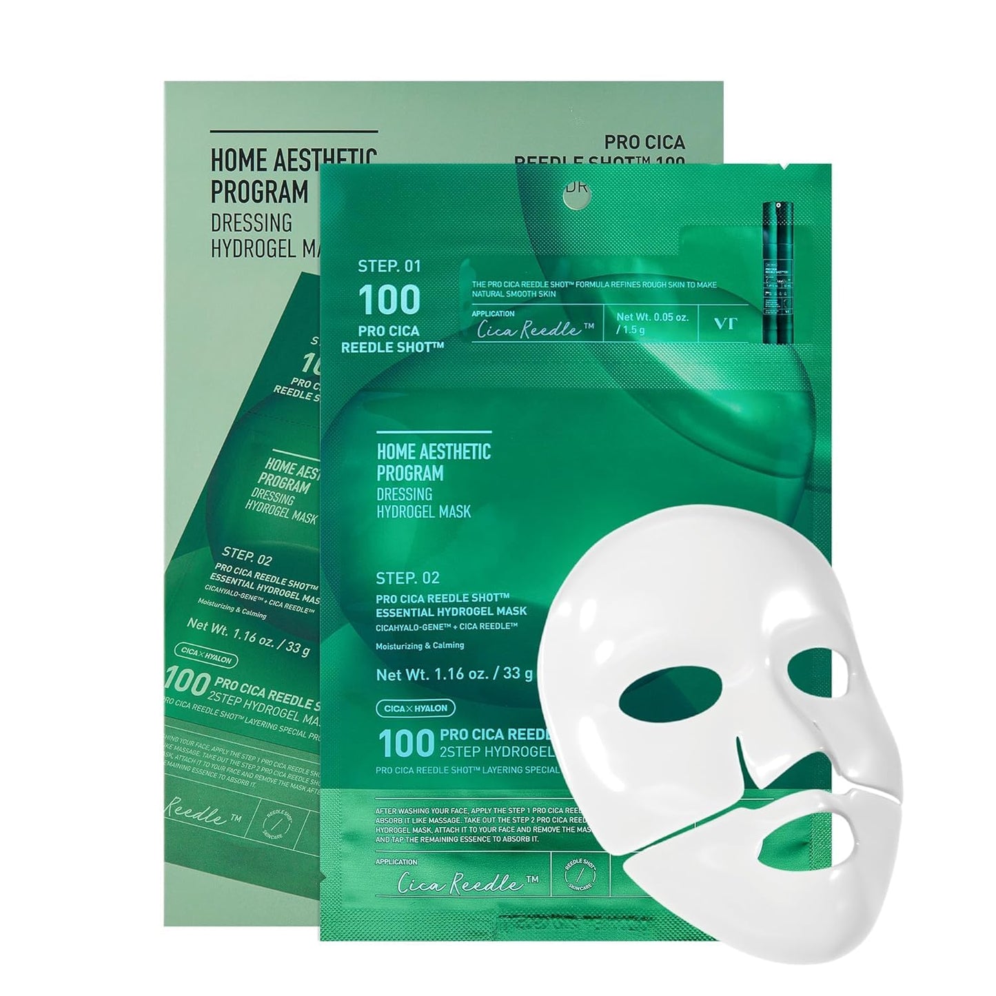 (1EA) PRO CICA REEDLE SHOT® 100 2STEP HYDROGEL MASK