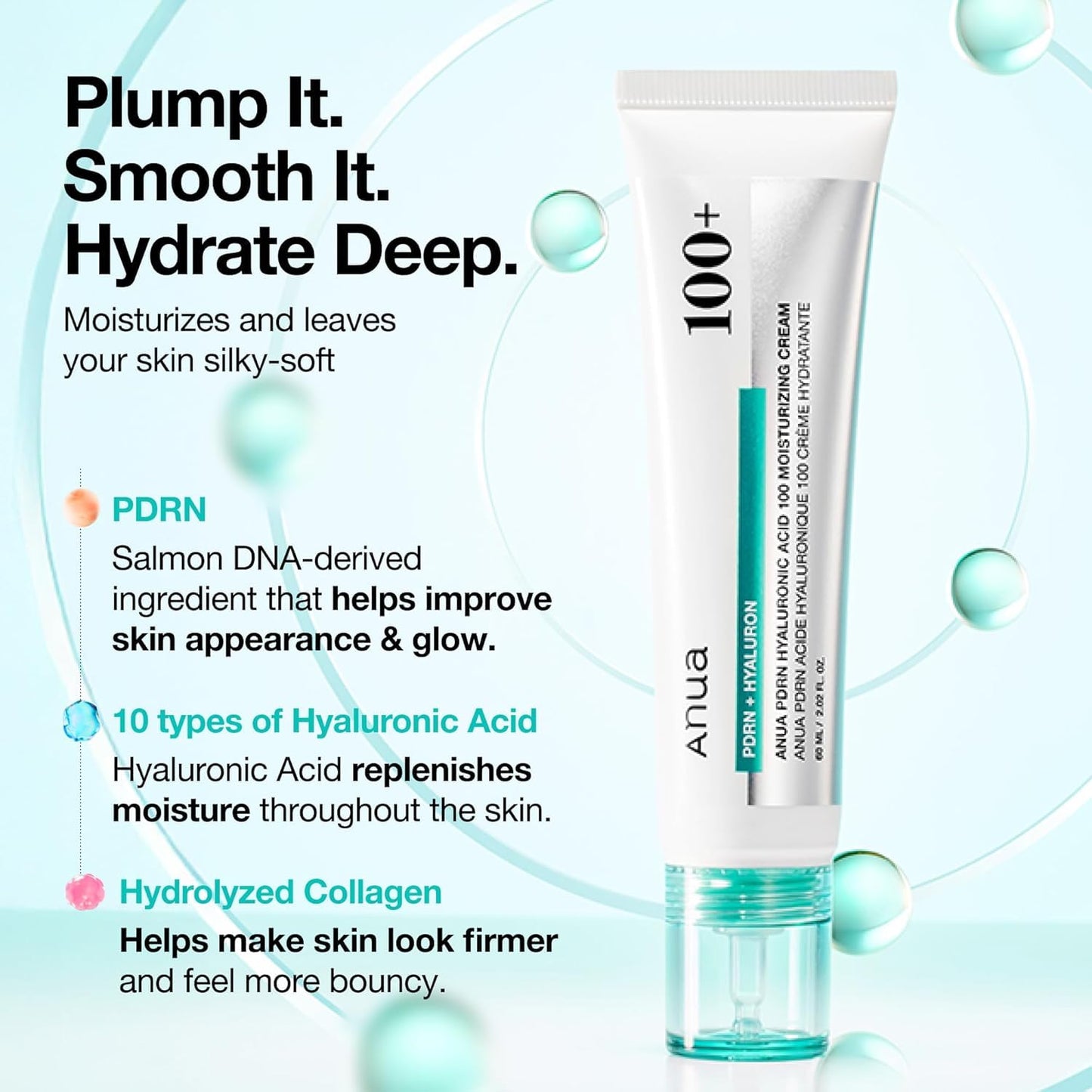 [ANUA] PDRN HYALURONIC ACID 100 MOISTURE CREAM 60ml