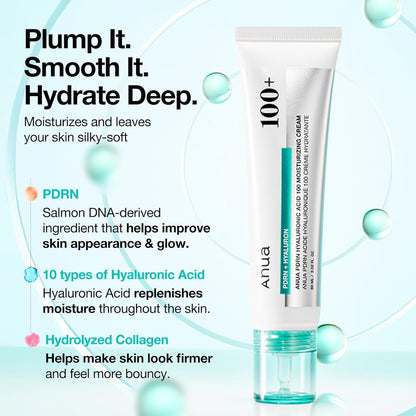 [ANUA] PDRN HYALURONIC ACID 100 MOISTURE CREAM 60ml