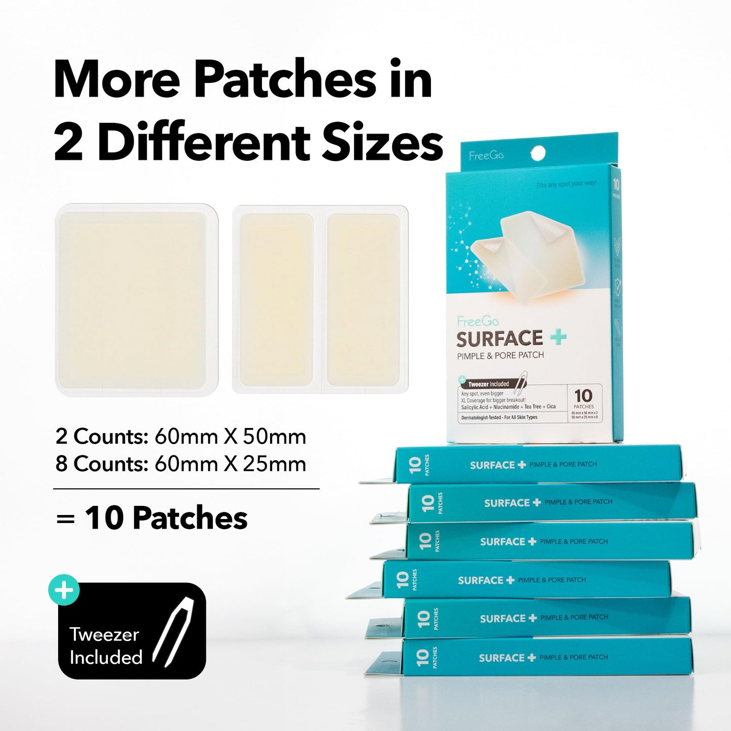 FREEGO SURFACE + PIMPLE  PORE PATCH (1O PCS)