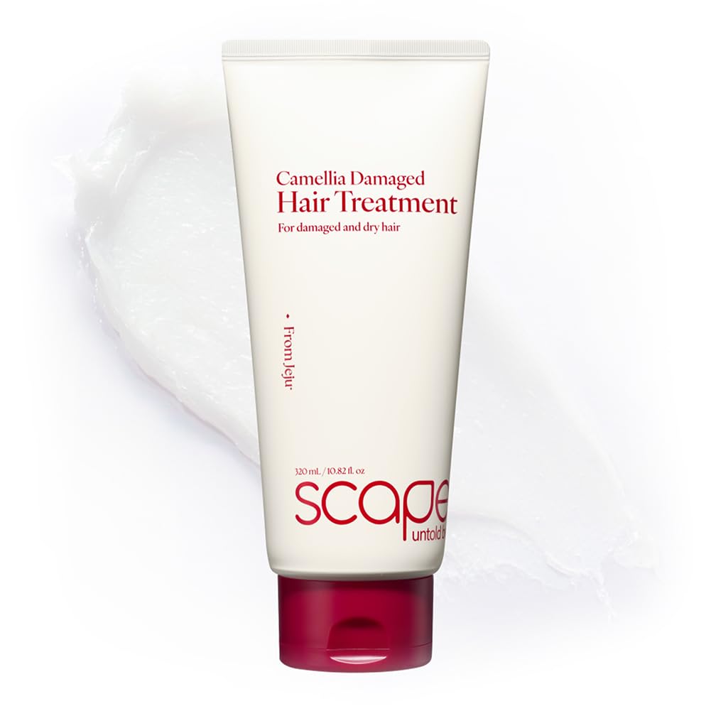 Camellia Damaged Hair Treatment 320ml/10.82 fl.oz | Deep Repair Conditioner for Dry & Damaged Hair with Jeju Camellia Oil & Hydr