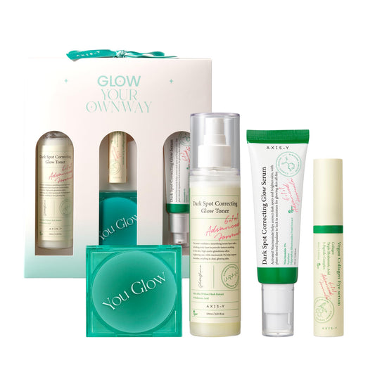 Glow Your Ownway Set (Dark Spot Correcting Glow Toner + Vegan Collagen Eye Serum + Dark Spot Correcting Glow Serum + You Glow Co
