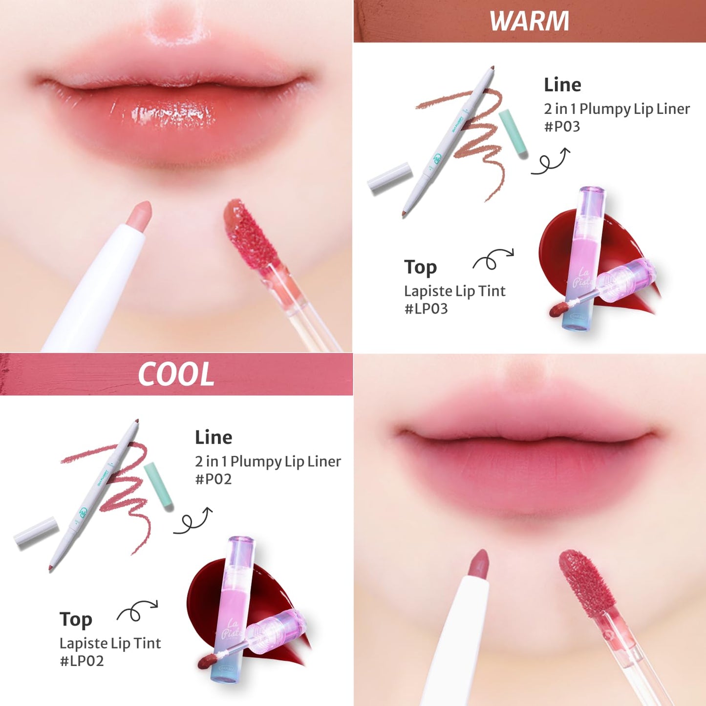 2in1 Plumpy Lip Liner P03 Soft Peach (0.36g)