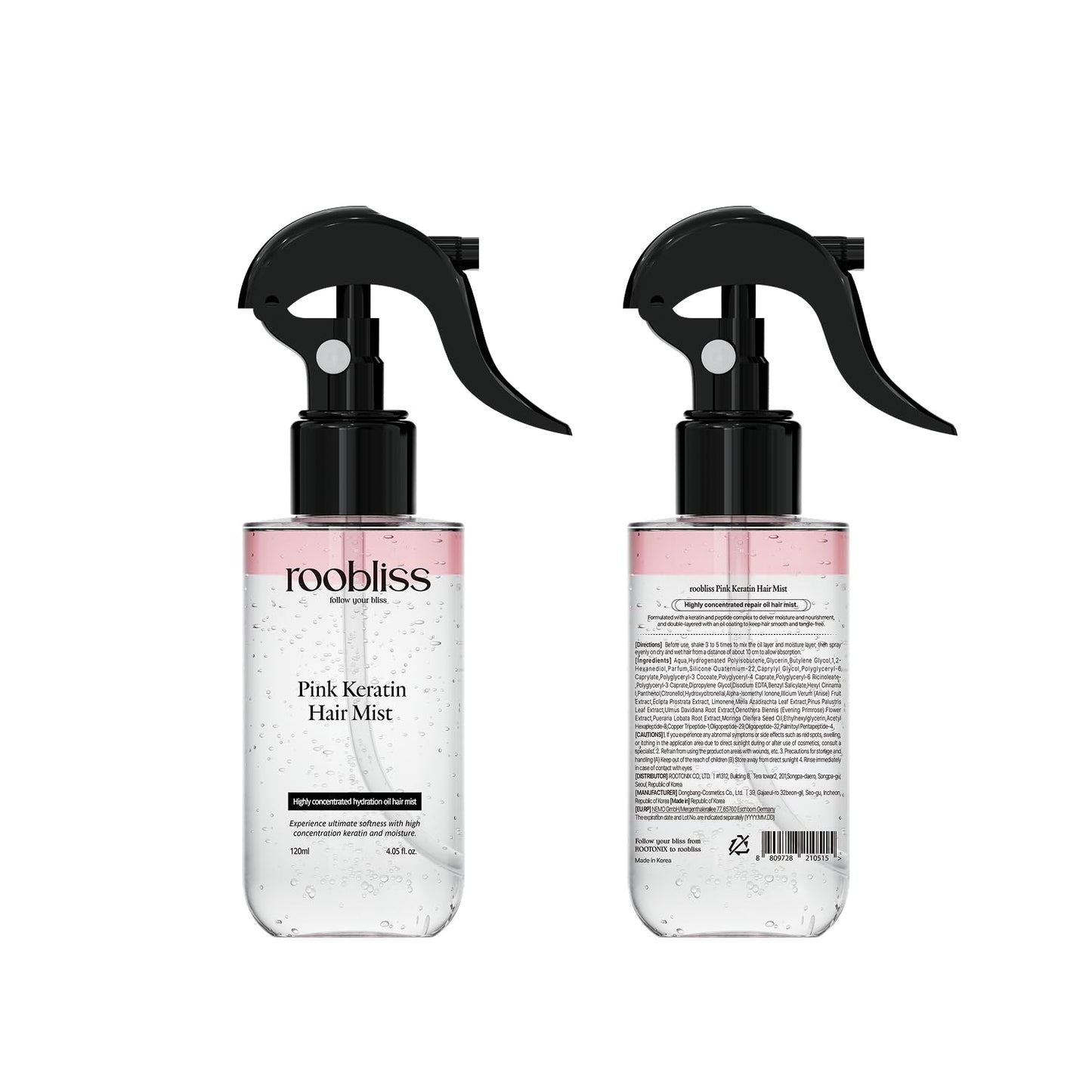 roobliss Pink Keratin Hair Mist 120ml