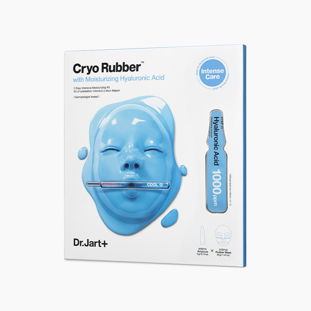 RUBBER MASK WITH MOISTURIZING HYALURONIC ACID BLUE