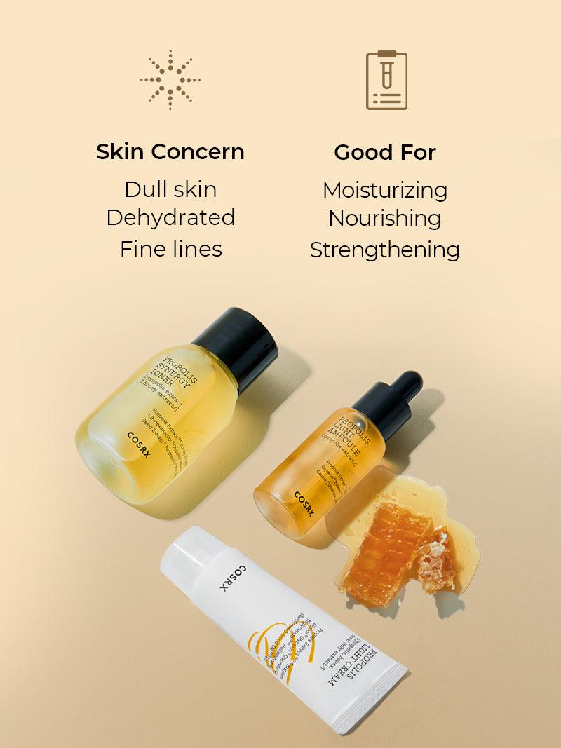 HONEY GLOW KIT- 3 step FULL FIT PROPOLIS TRIAL KIT (30ML+10ML+15ML) 55ML